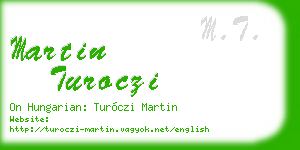 martin turoczi business card